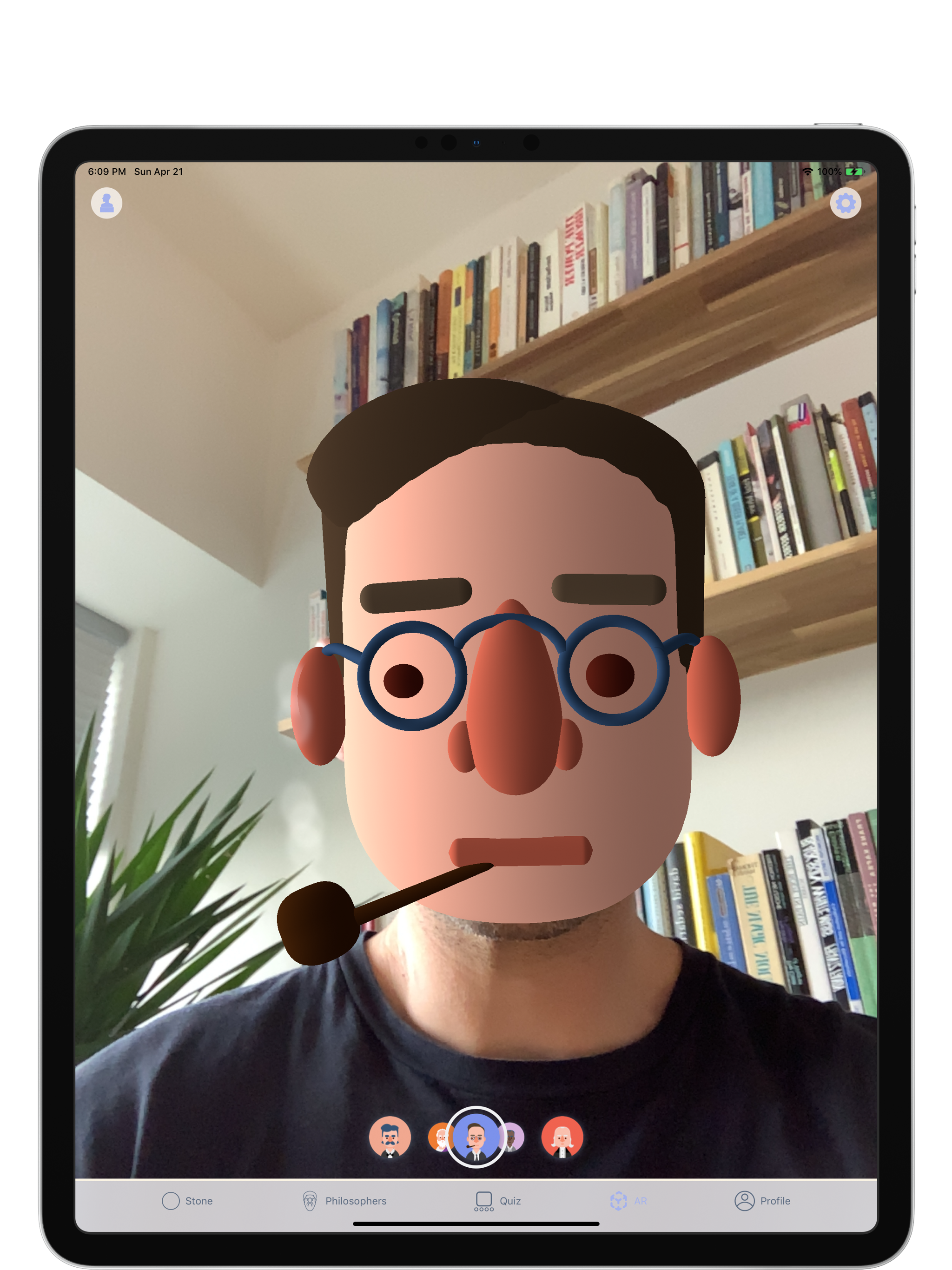 Philosopher's selfie filter